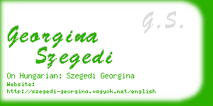 georgina szegedi business card